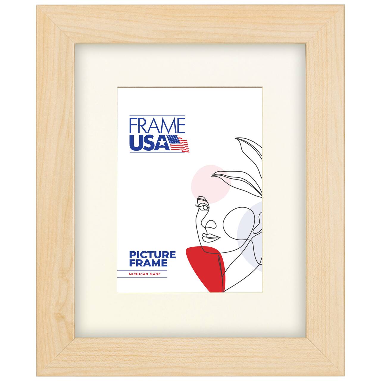 Frame USA Corporate American Maple Single Image Picture Frame with Mat